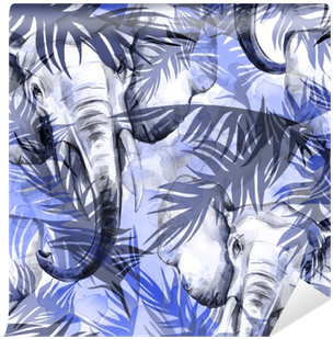 Watercolor Exotic Seamless Pattern - Watercolor Painting (400x400), Png Download