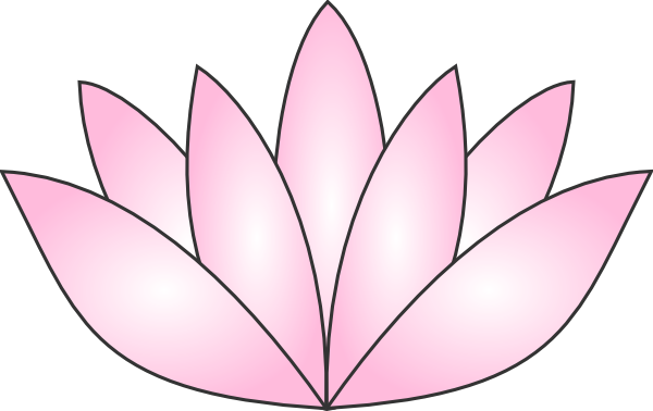 Pink Lotus Lily Clip Art At Clker - Lily Pad Flower Cartoon (600x378), Png Download