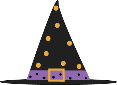 Halloween Witch Hat Png Clipart - Cute Halloween Witch Hat (450x329), Png Download