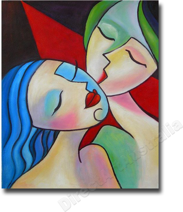 Cubism Drawing Easy Png Freeuse Library - Obraz - Pusa Na Tvář (700x800), Png Download