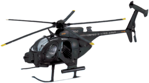 Army Helicopter Transparent - Bbi Elite Force Little Bird (484x270), Png Download