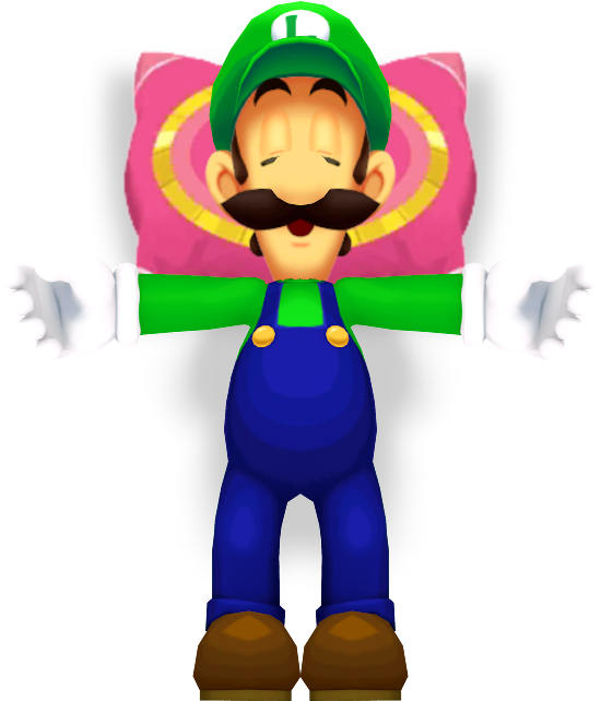 Download Zip Archive - Mario And Luigi Dream Team Luigi Sleeping (750x650), Png Download