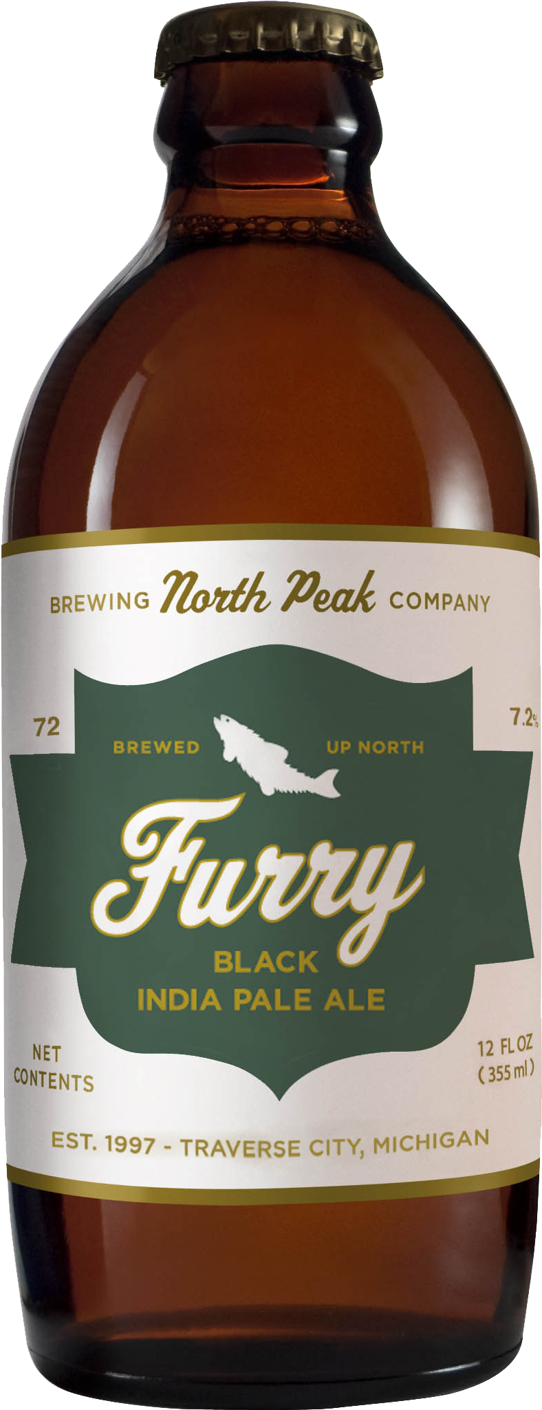 North Peak Furry Bottle - North Peak Furry Black Ipa (976x2216), Png Download