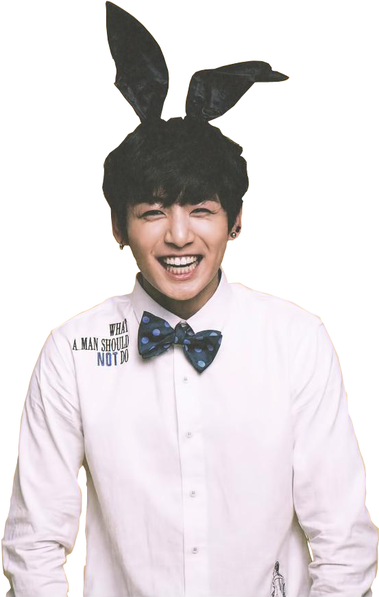 #bts #jungkook #jeon Jungkook #rabbit - Bts Jeongguk Bunny Smile (600x900), Png Download