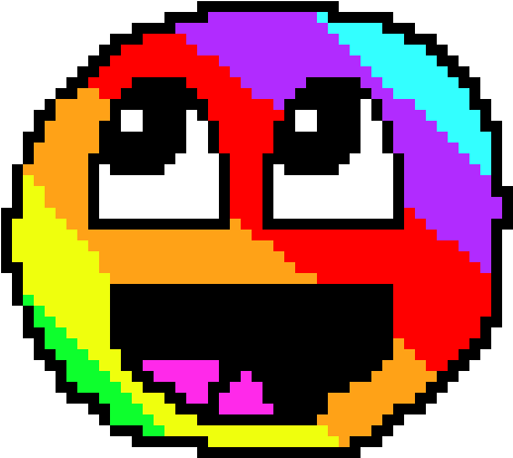 Rainbow Epic Face - Circle (530x450), Png Download