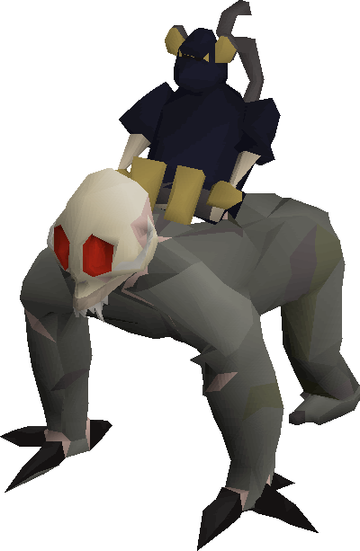 Riding Stunted Demonic Gorilla - Demonic Gorillas Osrs (400x613), Png Download