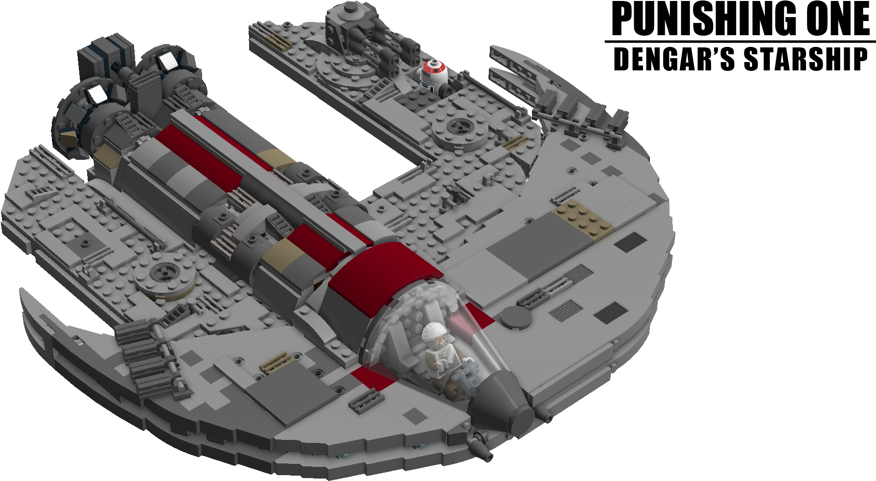 Punishing One - Lego Star Wars Bounty Hunter Ship (1907x1046), Png Download