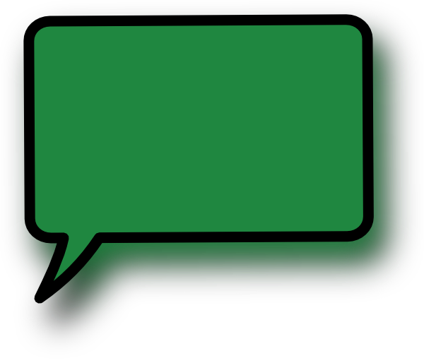 Green Clipart Speech Bubble - Green Speech Bubble Png (600x514), Png Download