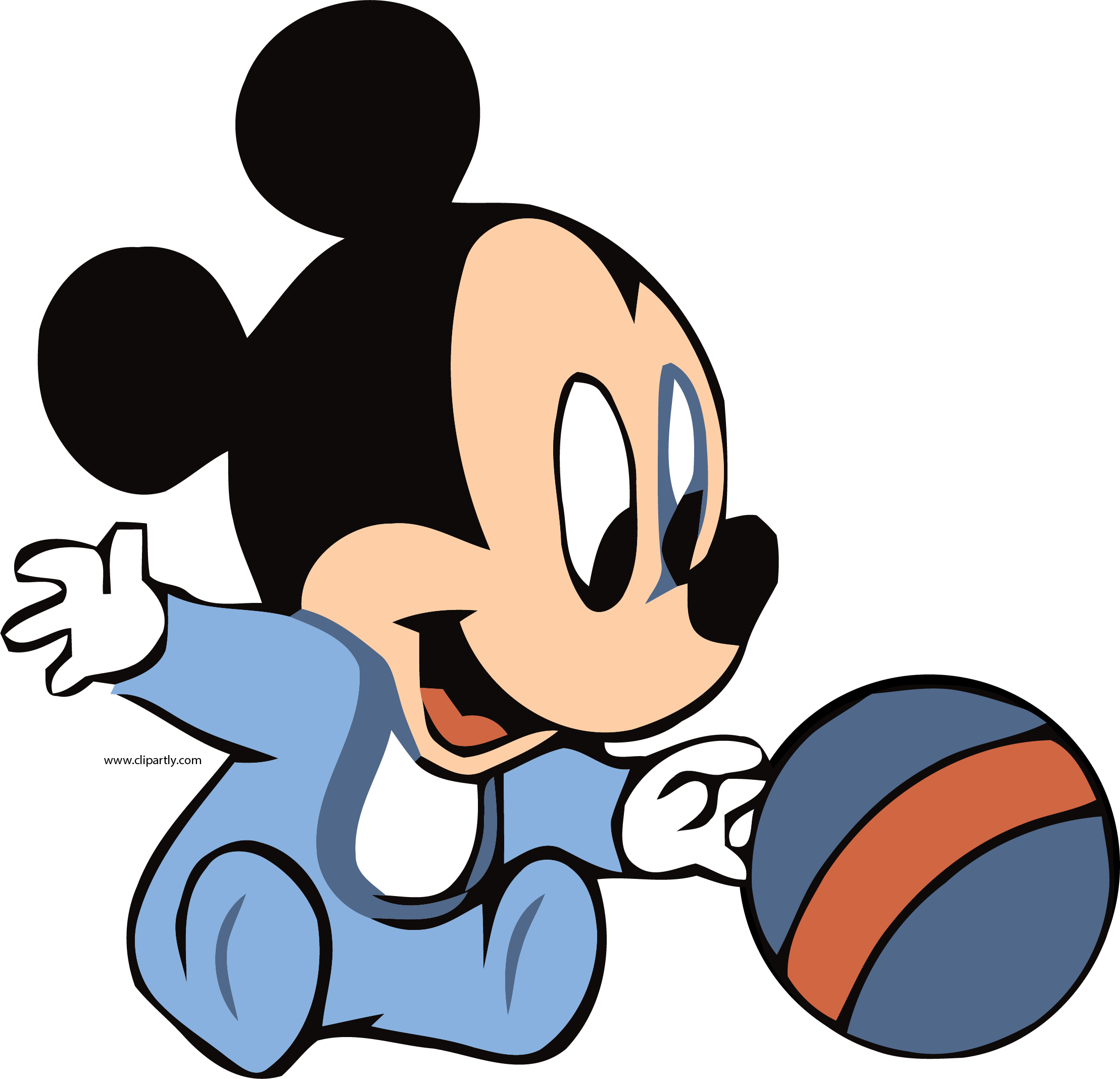 Download Baby Mickey And Ball Clipart Png - Cute Baby ...