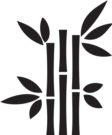 Black And White Bamboo Clipart (500x500), Png Download