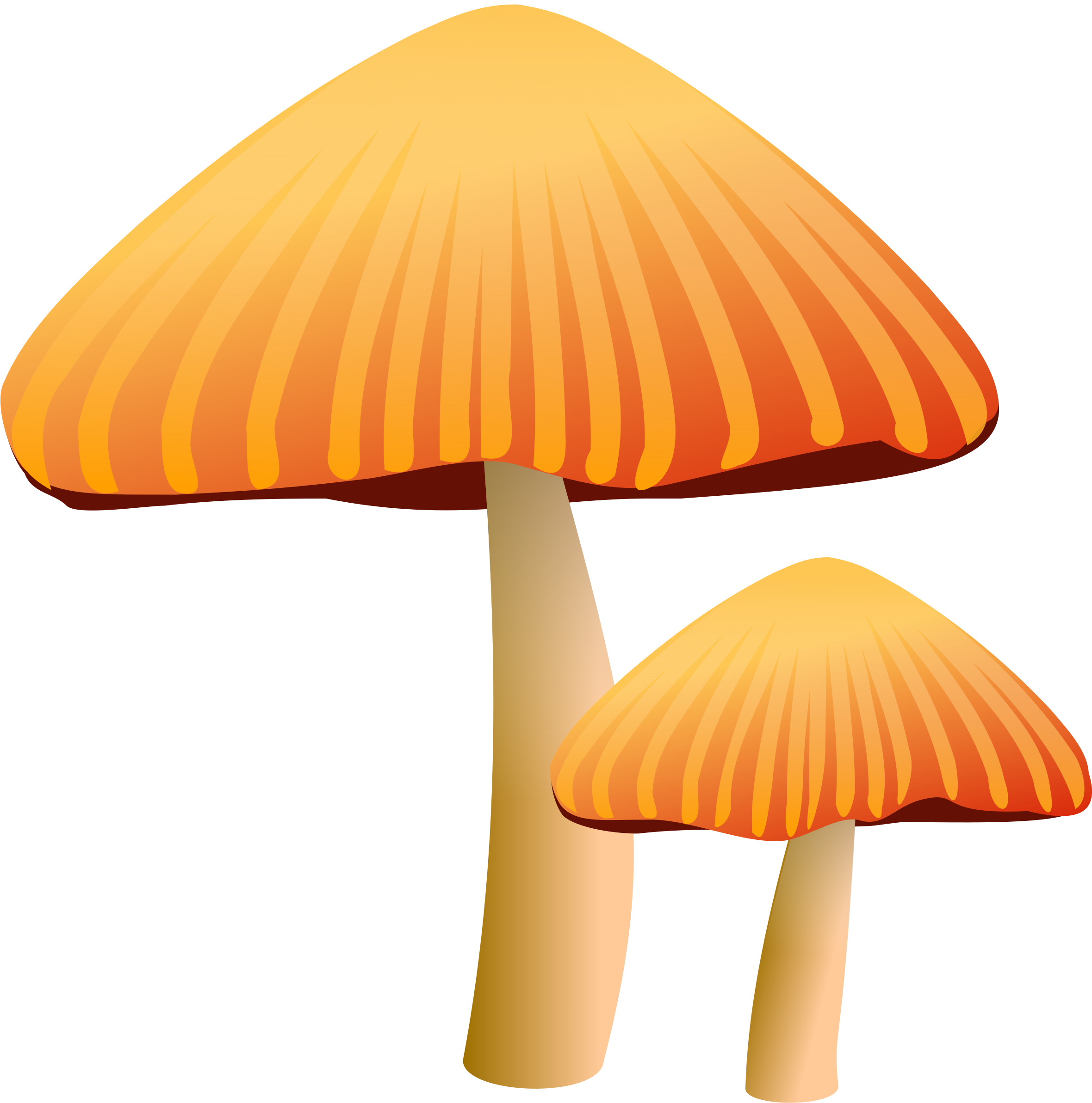 How To Set Use Orange Mushroom Clipart (885x900), Png Download