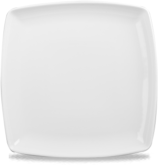 Churchill Super Vitrified X Squared Plus Deep Plate - Square White Plate Png (354x354), Png Download