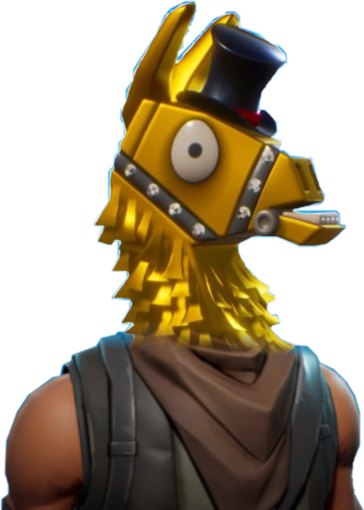 Fortnite Tophat Profilepic Gold Report Abuse - Golden Llama Fortnite Png (526x737), Png Download