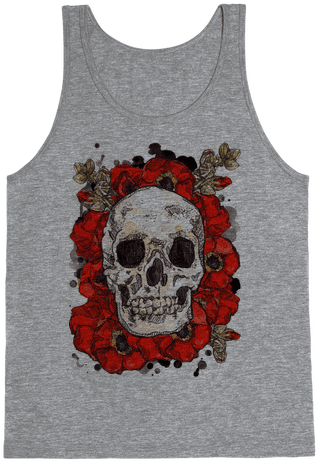 Skull On A Bed Of Poppies - That's Not Sweat I M Leaking Awesome (484x484), Png Download