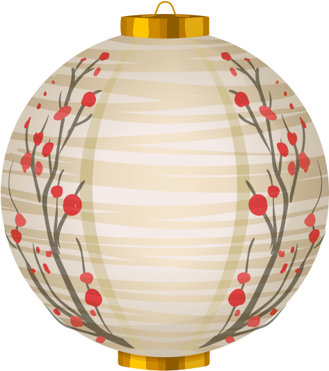 Chinese Clipart Lamp Chinese - Chinese Lantern Clipart Png (444x500), Png Download