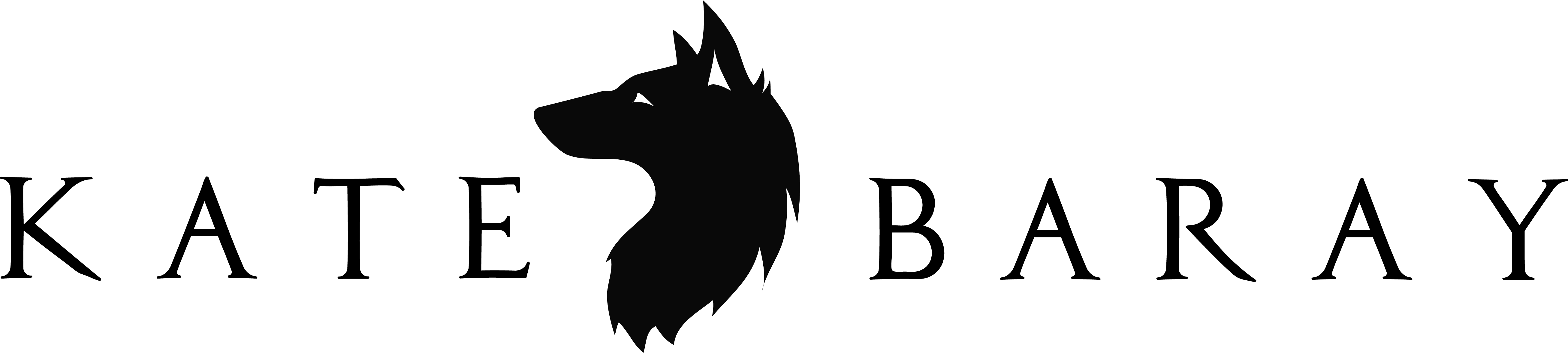 Wolf Head Logo Kate Only - Dog (5223x1200), Png Download