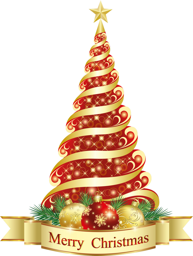 Merry Christmas Red Tree Clipart Gallery Yopriceville - Merry Xmas And Happy New Year 2018 (670x887), Png Download
