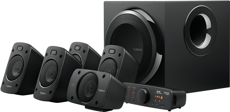 1 Surround Sound Speaker System - Logitech Z-906 Speaker System - 5.1 Channel - 500w (800x687), Png Download