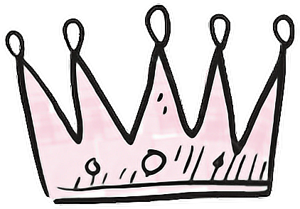 Drawn Crown Tumblr Transparent - Living 31, Crown 'queen Of This Castle' Block, 10.75x12.75, (500x414), Png Download
