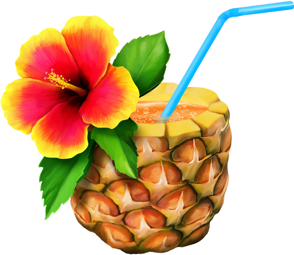 El Png Moana And Aloha Tropical - Hawaiian Pineapple Clip Art (944x833), Png Download