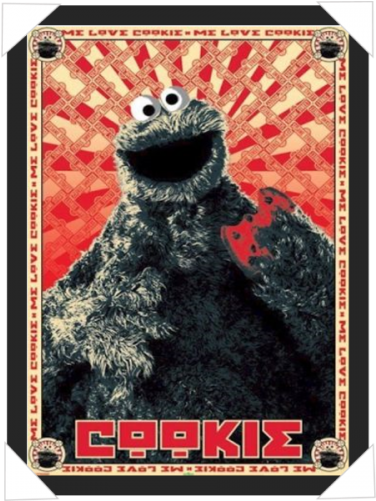 #24 - Sesame Street - Cookie Monster Poster Print (24 X 36) (500x500), Png Download
