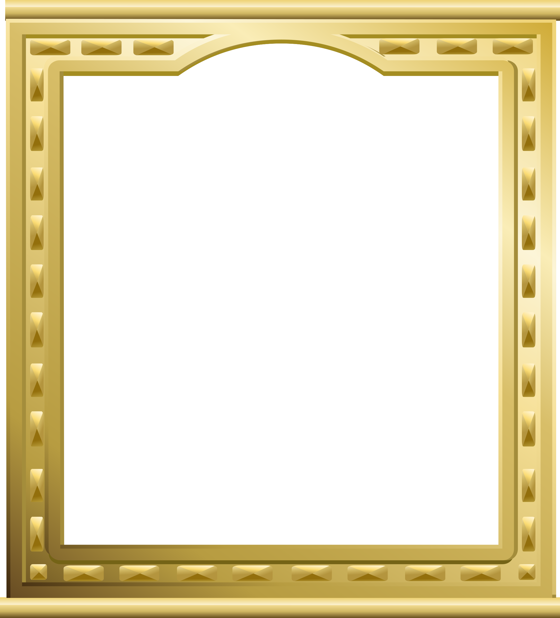 Gold Frame A4 Clipart Picture Frames Gold Decorative - Gold Frame A4 Png (900x993), Png Download
