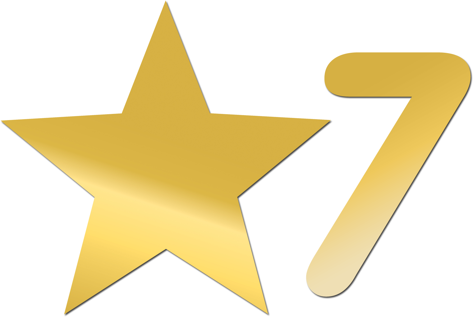 Clipart Free 7 Clipart 7 Star - 7 Stars (1800x1100), Png Download