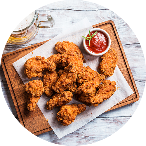 Fried Chicken - Chicken Wings (500x500), Png Download