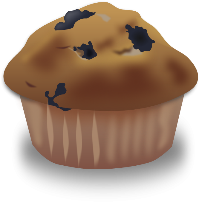 Blueberry Muffin Free Vector - Muffin Clipart (800x720), Png Download