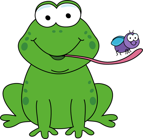 Frog Drawings Eating A Fly Clip Art - Five Speckled Frogs Clipart (500x486), Png Download