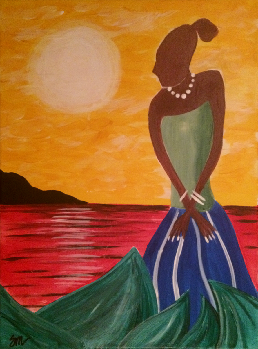 “caribbean Woman” - Modern Art (1600x1200), Png Download