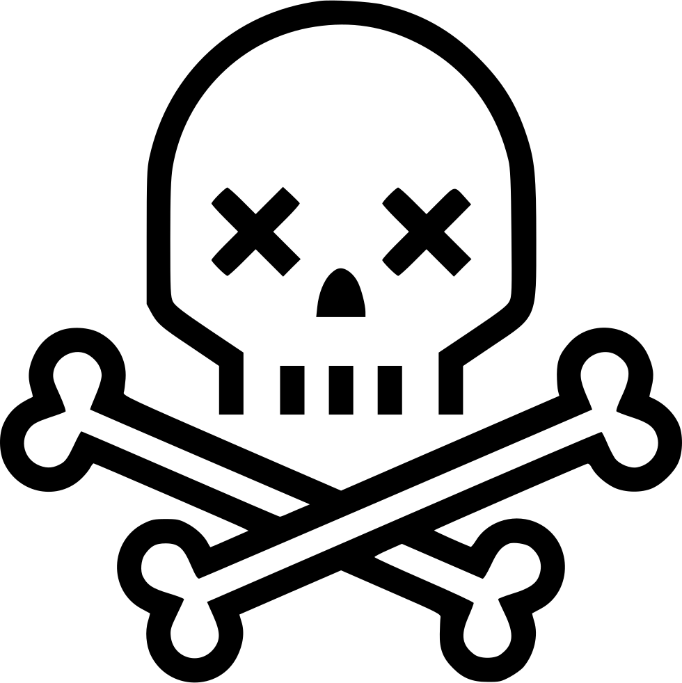 Png Black And White Stock Death Transparent Skull Crossbones - Skull And Crossbones Drawing Easy (980x982), Png Download