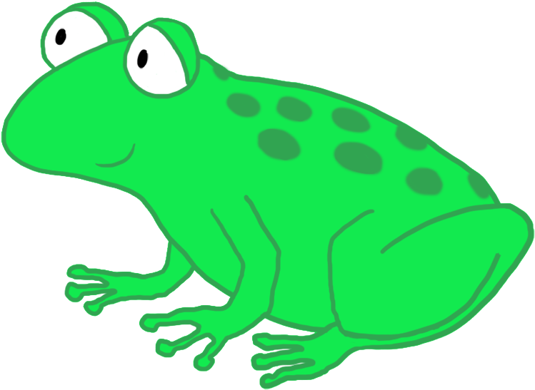 Funny Cartoon Frog Drawing, Funny And Cute Cartoon - Frog Png Cartoon (886x708), Png Download