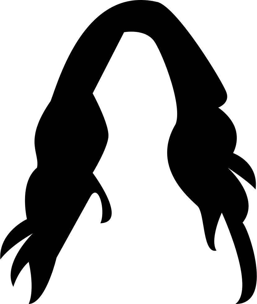 Female Long Dark Hair Wig Comments - Long Hair Png Vector (830x980), Png Download
