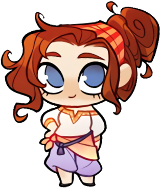 Chibi Sticker Transparent Portia - Portia Arcana (329x379), Png Download