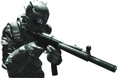 Cod Gasmask Sas Soldier - Activision Call Of Duty 4 Modern Warfare (600x338), Png Download