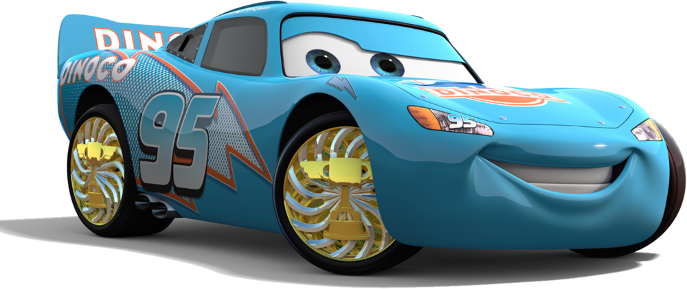 Share This Image - Lightning Mcqueen Blue Png (1000x421), Png Download