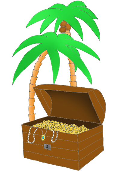 Treasure Chest For Pirates, Pirate Treasure Chest And - Piracy (381x591), Png Download