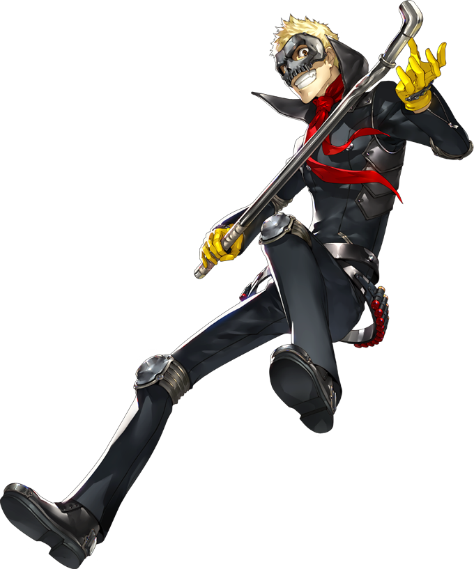 Persona 5 Mask, Persona 4, Persona 5 Cosplay, Game - Persona 5 Ryuji Figure (680x817), Png Download