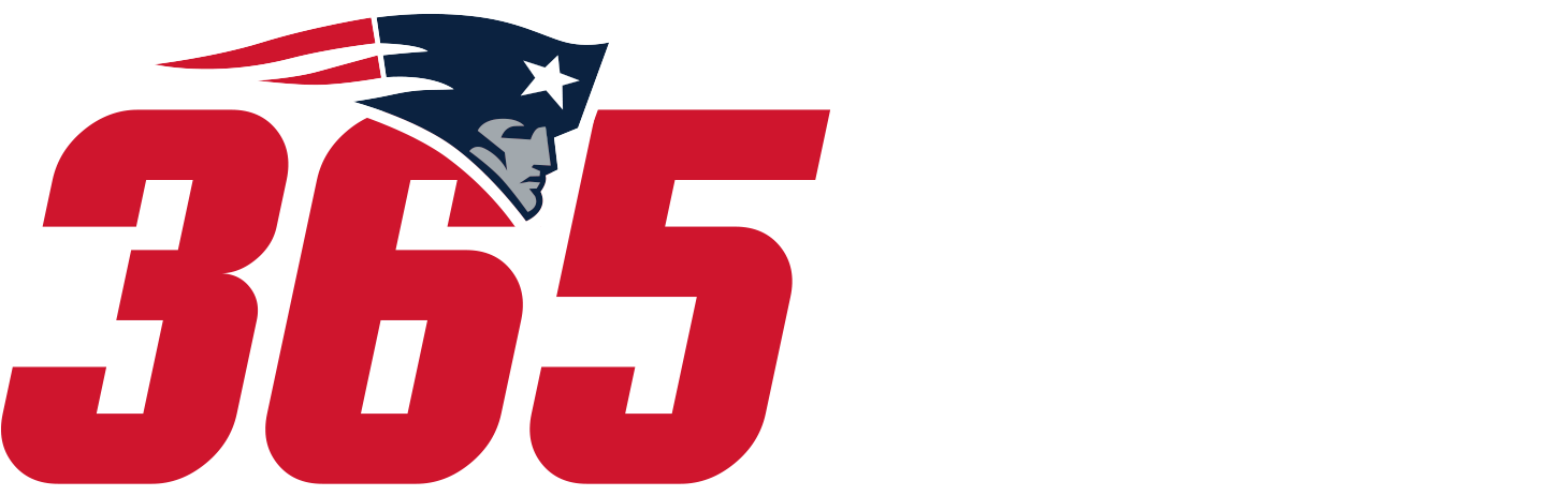 Patriots 365 Logo - New England Patriots 3" X 4" Decal (1500x523), Png Download