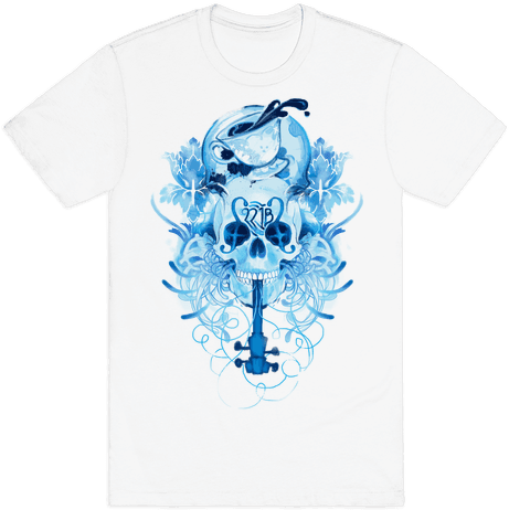 221b Watercolor Sherlock Skull Mens T-shirt - Mass Effect Krogan T Shirt (484x484), Png Download