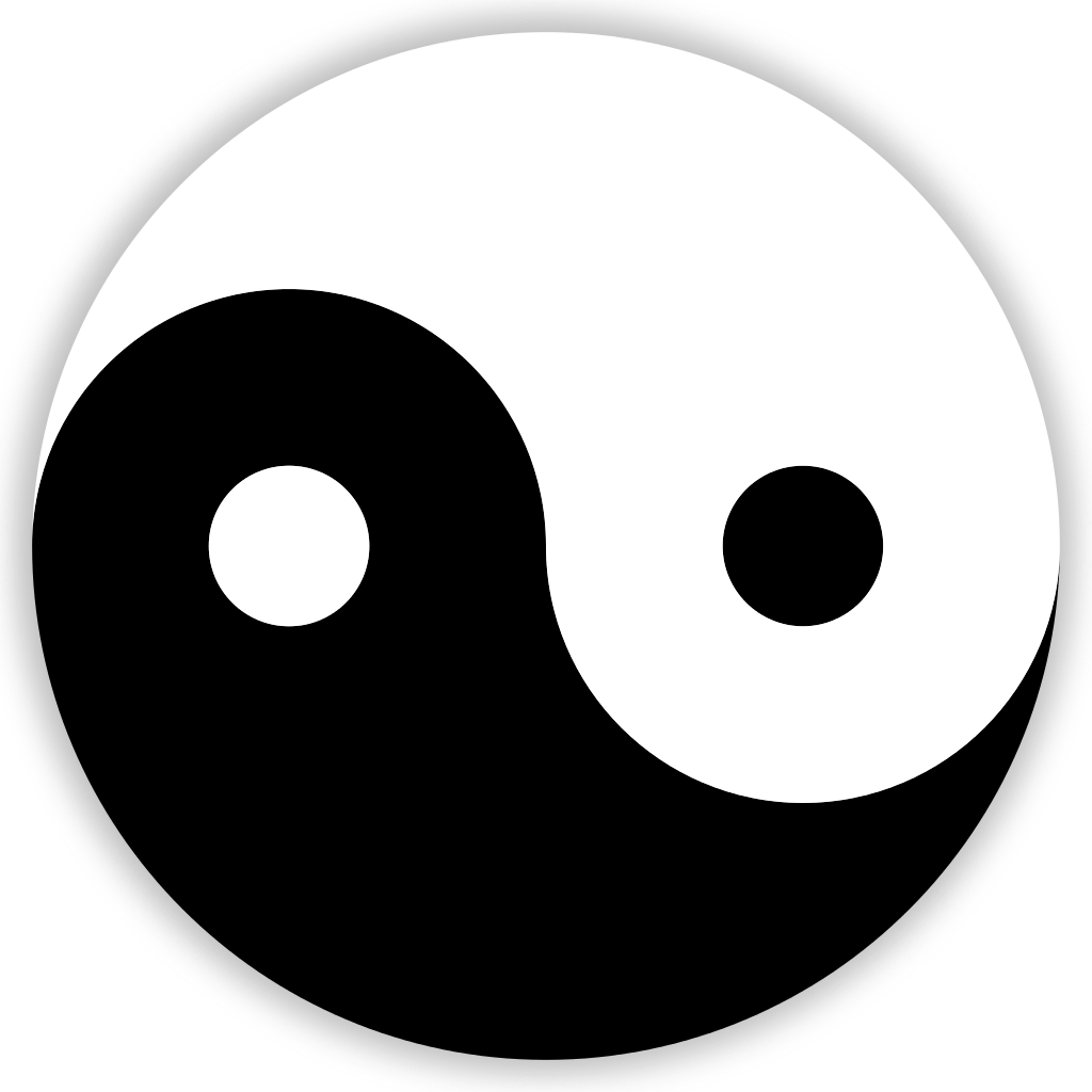 File - Ying Yang - Svg - Easy Symmetrical Balance Drawing (1024x1024), Png Download
