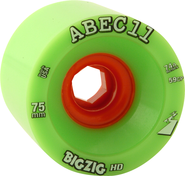 1wael072h7574go V=1473495297 - Abec 11 Bigzig Hd Lime / Orange Longboard Skateboard (600x572), Png Download