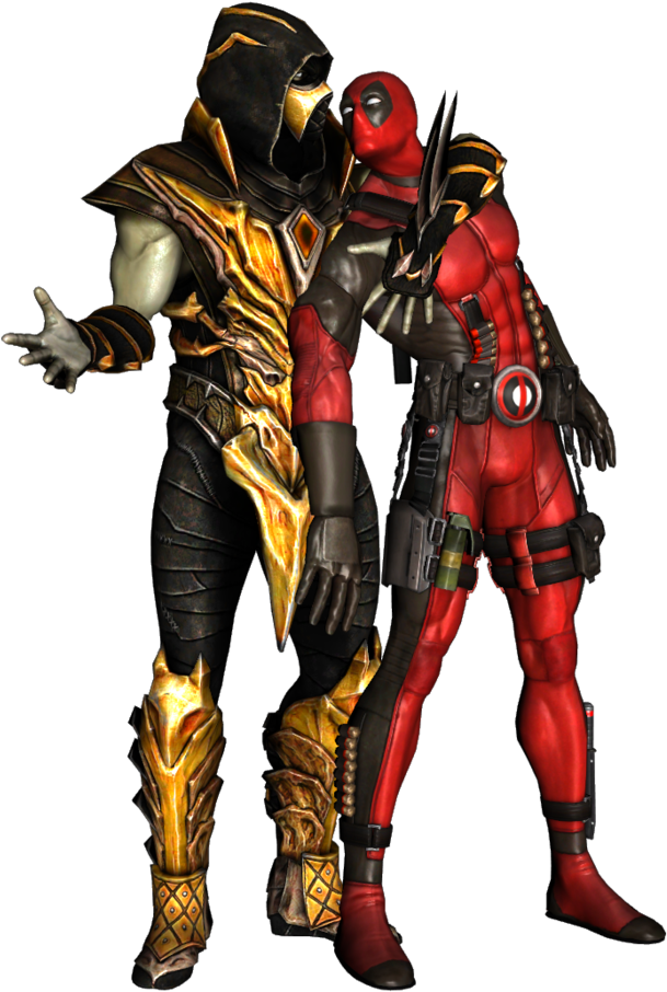 Deadpool And Scorpion - Deadpool Scorpion (878x909), Png Download