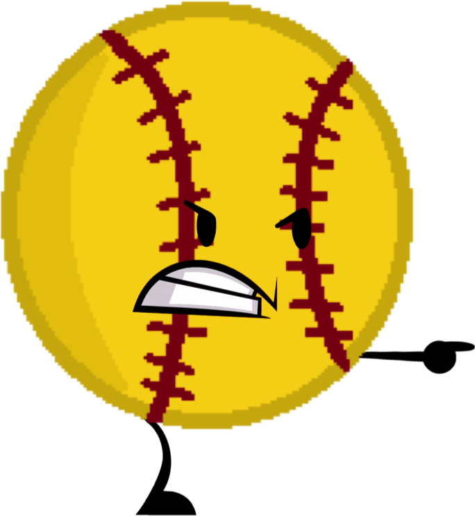 Softball Pose - Bfdi Softball (684x744), Png Download