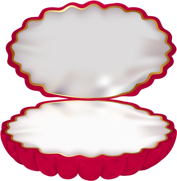 Clamshell Jewelry Box Png Clip Art Image - Transparent Clam Shell Png (587x600), Png Download