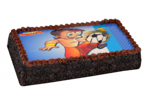 Chhota Bheem Football Star Fx Photo Cake - Monginis Chota Bheem Cake (500x500), Png Download