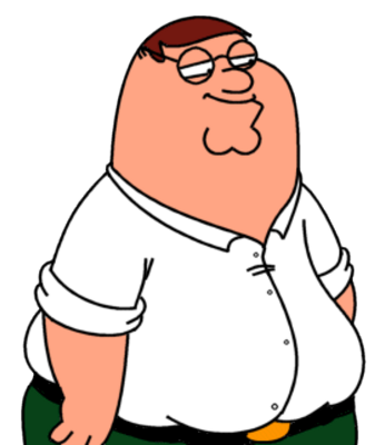 Peter Griffin - Dikke Man Cartoon Png (346x400), Png Download