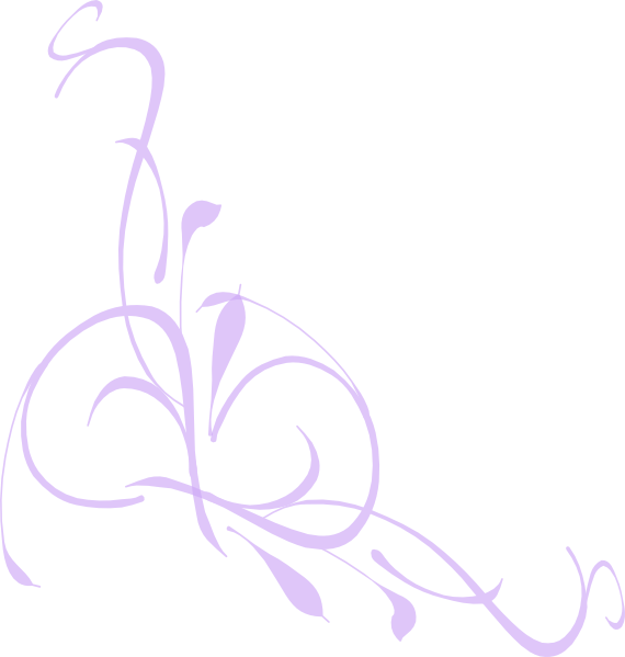 Lavender Floral Swirl Clip Art At Clker - Clip Art For Funeral Program (570x599), Png Download