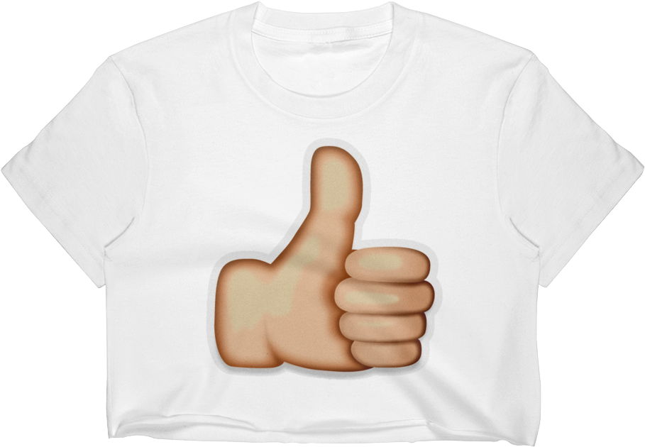 Emoji Crop Top T-shirt - Sign Language (1000x1000), Png Download